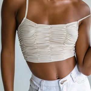 Princess Polly Adrienne Top Beige